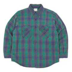 ファイブブラザー FIVE BROTHER 70s 70年代 ヘビーネルシャツ 旧タグ MADE IN USA アメリカ製 アメカジ BIG MAC ヴィンテージ 古着 メンズ シャツ グリーン系 チェック柄 16 1/2【中古】