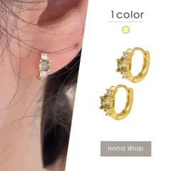 ピアス フープ キラキラ ワンタッチ リング サークル シルバー 小さめ 小ぶり プチ 上品 高級感 ペリドット風 ミニ 普段使い シンプル レディース 8mm