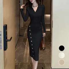 カシュクールニットワンピース レディース