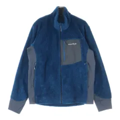 Montbell (モンベル) クリマエア フロントロゴ ボアフリースジャケット ブルゾン ブルー 1106690