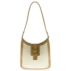 GUCCI (グッチ) GGキャンバス レザー切替キャンバスワンショルダーバッグ ハンドバッグ ブラウン/ベージュ 0014142