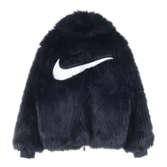 NIKE (ナイキ) 18AW ×AMBUSH Reversible Faux Fur Coat Jacket アンブッシュ リバーシブル フェイク ファーコート ジャケット ジップアップ ブルゾン AQ9225-010 レディースのサムネイル