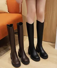 ロングブーツ 厚底 ジョッキーブーツ