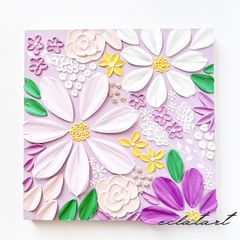 テクスチャーアート 花 インテリアアート 花畑 ブーケ フラワーアート グリーン テクスチャーアート 花 インテリアアート 花畑 ブーケ フラワーアート