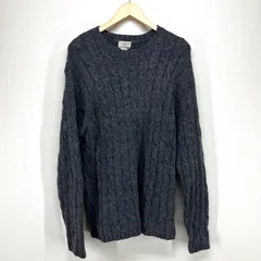 エルエルビーン シェットランドウールケーブルニット(グレー/L)