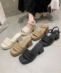 COHINA スクエアトゥ ミュールサンダル 黒 23 日本製 - メルカリ
