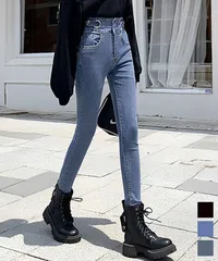 デニムパンツ ハイウエストタイトジーパン