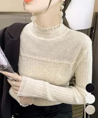 ハイネックニットトップスフリルニットソー SK21693323-2666