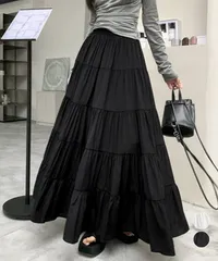 ティアードスカート ロングスカート
