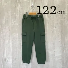 ap11282 Okaidi オカイディ BABY ベビー パンツ 120 7Y 122cm グリーン カーゴパンツ ウエストゴム ドローコード リラックス 7歳 OBAÏBI