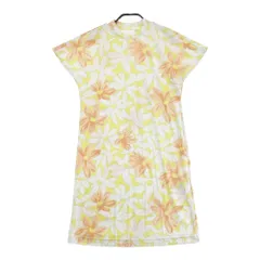 サイズ：1 ADABAT アダバット  ハイネック 半袖ワンピース 総柄 イエロー系 [240101559955] ゴルフウェア レディース ストスト