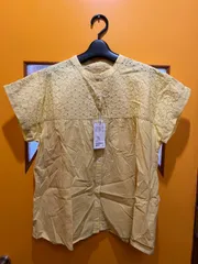 【H1-62】△  A DAY IN THE LIFE / UNITED ARROWS　フリーサイズ　コットンシャツ　イエロー