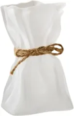 All Trust フラワーベース 花瓶 ガラス製 花束 生花 インテリア 玄関 北欧 (ホワイト, 9.5x8x14.5cm)