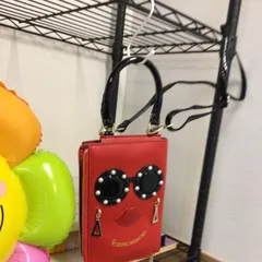 アジョリー風 spiral girl　スパイラルガール　お財布ポーチ　ミニトートバッグ　2way　赤