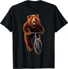送料無料  100%コットン くま 熊 ベア 自転車 メンズ Tシャツ 熊 食パン おもしろ 面白い 可愛い 熱転写3Dプリント メンズ　レディース おもしろい 半袖 パロディ　Tシャツ