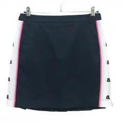 アルチビオ スカート ダークネイビー×白×ピンク サイドメッシュ 裏地付き  レディース 40(L) ゴルフウェア archivio
