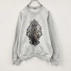 古着 used GILDAN ギルダン スウェット/トレーナー アニマルプリント グレー Mサイズ