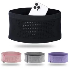 【日本代表選手も推奨】 ランニングポーチ ランニングベルト 揺れない密着タイプ 超軽量コンパクト 洗濯丸洗いOK LifeSprint (M ブラック)