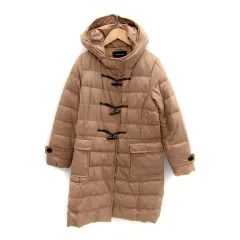 インタープラネット INTERPLANET ダウンコート ロング丈 フード付き 無地 ジップアップ 2 ベージュ /SY4