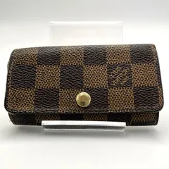 【スリムで持ちやすい/コンパクト】LOUIS VUITTON ルイヴィトン ダミエ エベヌ ミュルティクレ 旧型 4連キーケース N62631 小物 男女兼用 当店基準真贋確認済
