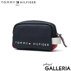 トミー ヒルフィガー ゴルフ ゴルフポーチ ブランド ポーチ メンズ 小物入れ 小さめ 自立 TOMMY HILFIGER GOLF 小物 入れ 合皮 ボール入れ ラウンドポーチ ミニポーチ FACE THMG1FBH