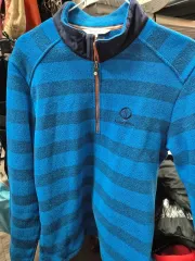 BEAN POLE ビーンポール ブルー ストライプ ジップアップ Tシャツ 95