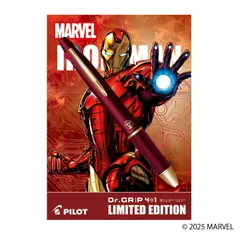 ドクターグリップ 4+1 マーベル MARVEL キャラクター アイアンマン スパイダーマン ヴェノム シャーペン ボールペン 多機能ペン 4色 油性 0.5mm K-DGT-IRO K-DGT-SPA K-DGT-VE