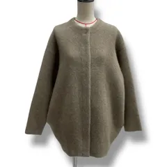 ELENDEEK エレンディーク ラクーンミックスWカーディガン ニットカーディガン モカ パープル 紫 サイズF レディース 秋 冬 ゴーゴー古着マルイファミリー溝口店 5 No.263