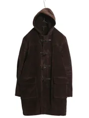 60s 70s イギリス製 ★ Gloverall コーデュロイ ダッフル コート メンズ L 程 古着 ヴィンテージ 太畝 ハーフコート ロング 裏ボア 無地 茶