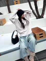 冬新作) APS ウール 꽈사 コットン ニット (FW, カジュアル, 自社生産, 韓国国内生産, デイリー)