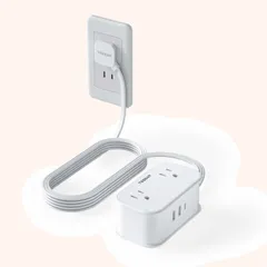 テーブルタップ マルチタップ タコ足配線 薄型 分岐 コンセントタップ と2個タイプA 出張 1個タイプC 4個口 TESSAN 旅行 薄型プラグ たこあしコンセント 2ピン/3ピン適用 USB付き 電源タップ ホワイト 2m 延長コード