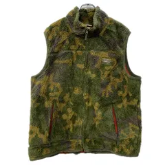L.L.Bean フリースベスト XXL カーキ マルチカラー エルエルビーン ジップアップ フリース ベスト カモフラ アウトドア 秋物 a711-6737