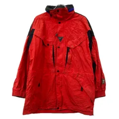 90s HELLY HANSEN ナイロンジャケット M レッド・ブラック ヘリーハンセン ジップアップ Helly-Tech マウンテン 秋冬物 a711-6761