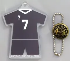 【中古】キーホルダー 宮侑 スクールアイコンボタン付きアクリルチャーム 「一番くじ ハイキュー!! ～全国への道～」 F賞