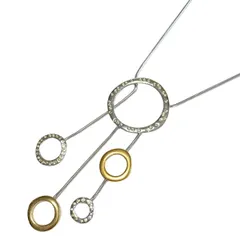 SWAROVSKI(スワロフスキー) ネックレス - シルバー×ゴールド