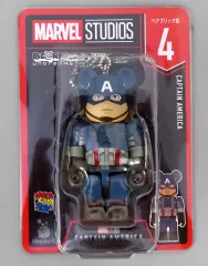 【中古】トレーディングフィギュア BE＠RBRICK-ベアブリック- 4.キャプテン・アメリカ 「Happyくじ BE＠RBRICK MARVEL STUDIOS」 ベアブリック賞
