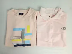Phiten/ファイテン　半袖ポロシャツ　サイズM　＆　ellesse/エルス　半袖Tシャツ　サイズM【中古品】