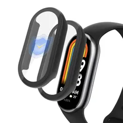 用の 用の Xiaomi Mi Band 8 Band ケース 【2個セット】 カバー スマートウォッチ ケース 保護ケース ガラスフィルム 高級素材 一体型カバー Xiaomi キズ防止 軽量 全面保護 二重構造 8/ 超薄型 装着簡単 耐衝撃 指紋防止 S