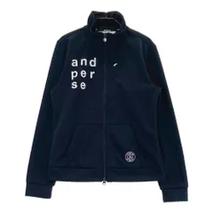 サイズ：M AND PER SE アンパスィ  ロゴプリント 長袖ジャケット  ネイビー系 [240101575828] ゴルフウェア レディース ストスト