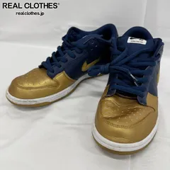 Supreme×NIKE/シュプリーム×ナイキ SB DUNK LOW OG QS/ダンクロー メタリックゴールド/ネイビー CK3480-700/28.5