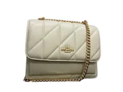 COACH コーチ ショルダーバッグ ミニ クレア クロスボディ バッグ・キルティング CAB07 アイボリー系  レザー レディース ゴールド金具