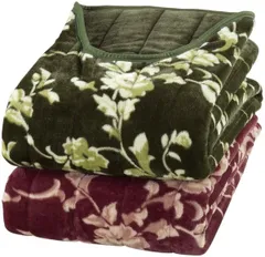 ♪マイヤー2枚合わせ くりえり毛布　テイジン(R) ウォーマル(R)使用 　　　　毛布 厚手 肩まで暖かい