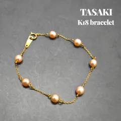 TASAKI 田崎真珠 タサキ 真珠 パール ブレスレット K18刻印 パールサイズ 約5.2-5.4mm ゴールド アクセサリー ジュエリー