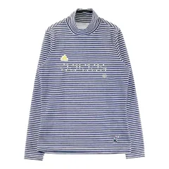 サイズ： ADIDAS GOLF アディダスゴルフ HG5775 ハイネック 長袖Tシャツ ボーダー柄 ネイビー系 [240101569638] ゴルフウェア レディース ストスト