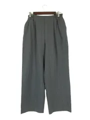 グリーンレーベルリラクシング ユナイテッドアローズ green label relaxing パンツ ワイド タック ウエストゴム イージーパンツ グレンチェック ウール混 ブルーグレー系 size40