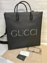 GUCCI トートバッグ　ショルダーバッグ　レザー　GGスプリーム　ロゴ