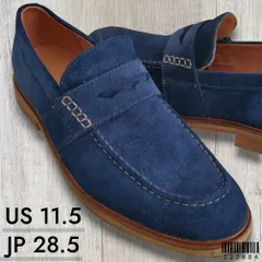 Clarksクラークス■良品 2018年 本革 スエード Clarkdale Flow クラークデールフロー 28.5cm UK10.5 ローファー 紺 ワラビー デザート モカシン ブーツ 定価23100