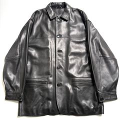 羊革】BEAMS レザージャケット 黒 M カーコートsheepskin オーバー
