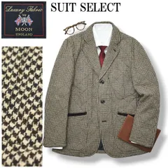 スーツセレクト SUIT SELECT ムーン MOON キルティング ツイード ガンクラブチェック シングル 3B テーラードジャケット ブレザー トラッド 秋冬 L メンズ