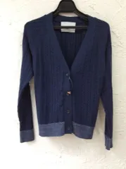 fofo 紺の柄編みニットカーディガン